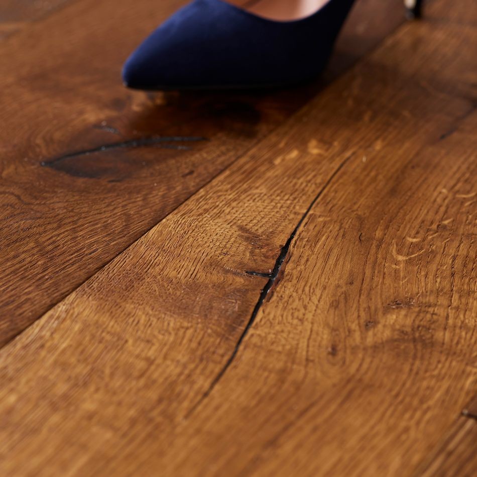 Artisan Flooring Rannoch Smoked/Brushed/Hand-Scraped/Sunken Filler/Oiled French Oak
