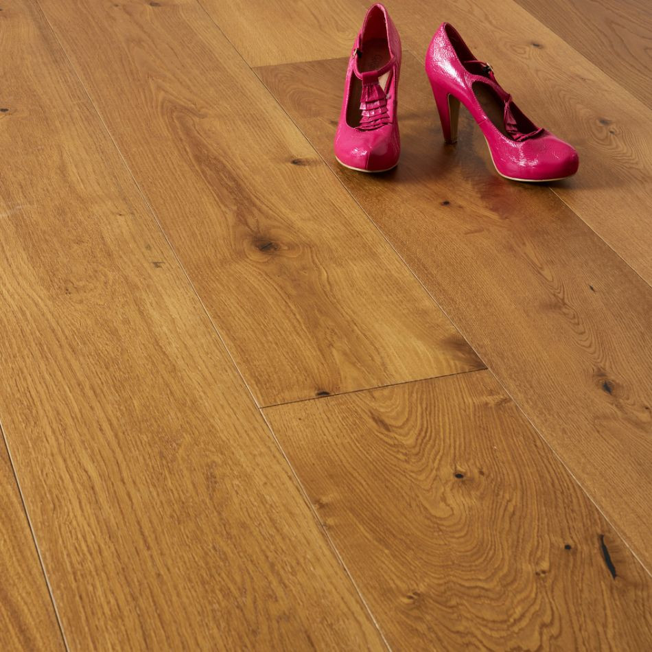 Artisan Flooring Smoked/UV Oiled Wide Plank 14/4 French Oak