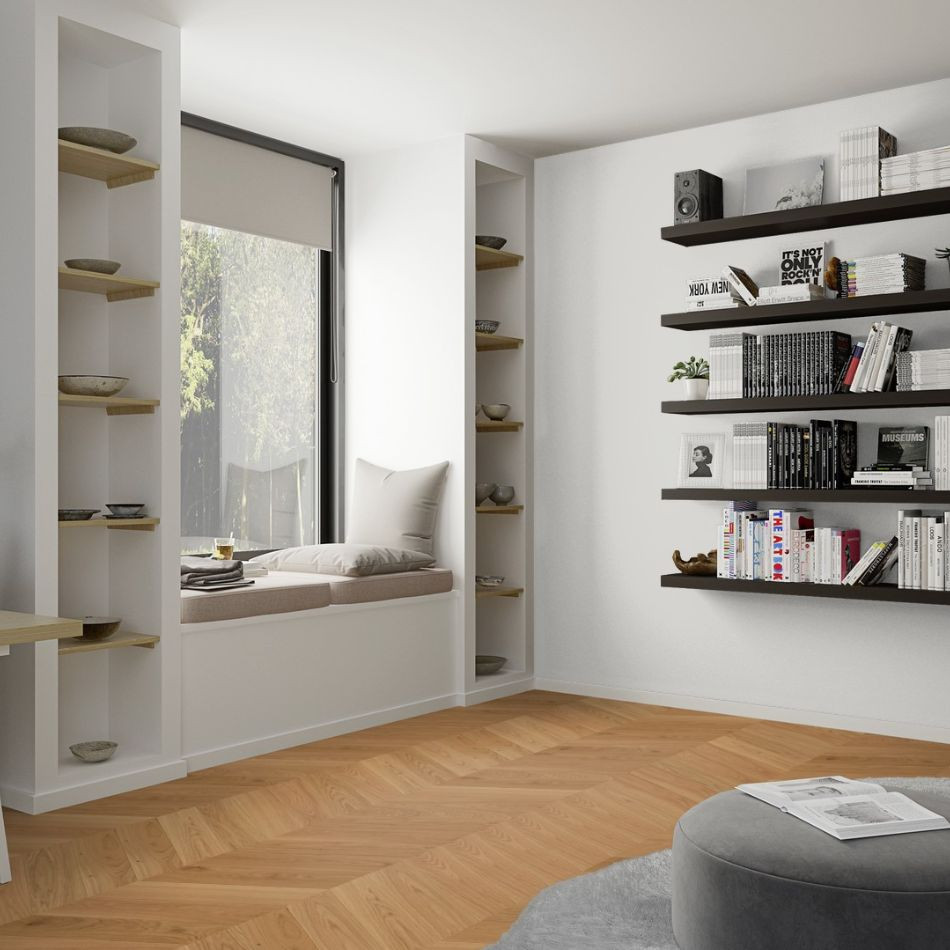 Artisan Flooring Chevron Brushed Live Natural Oak Adagio