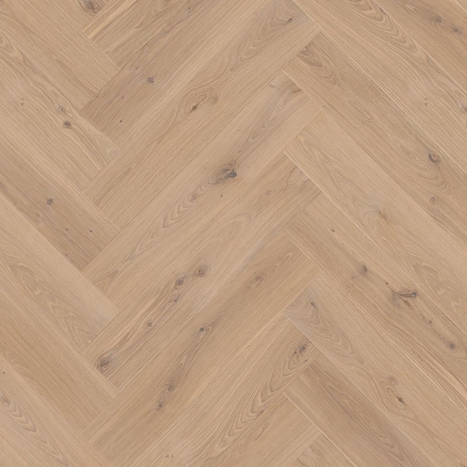 Artisan Flooring - Herringbone Click Brushed Live Natural White Oak Animoso